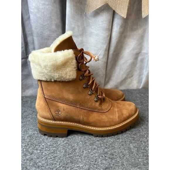 Women's Timberland Courmayeur Valley 6" Waterproof Boots~Size 8.5M~Dark Sand - Picture 5 of 10